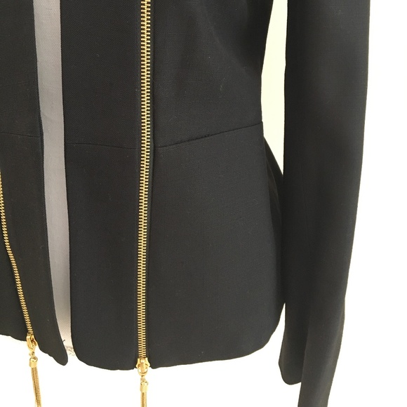 Rachel Zoe Evening Black Open Front Jacket Size 6 - Picture 6 of 6